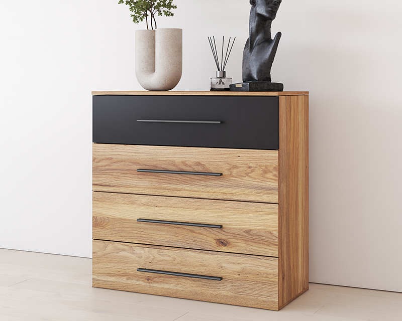 Kendy komód mauvella tölgy / fekete