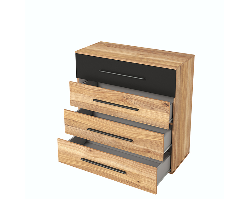 Kendy komód mauvella tölgy / fekete