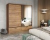 Kendy tolóajtós szekrény 180 mauvella tölgy/tükör