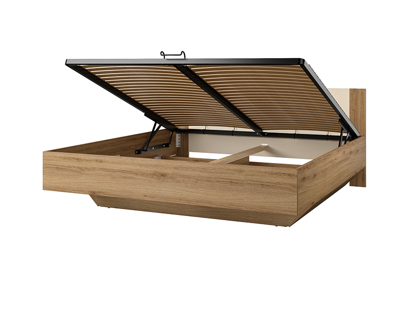 Lille ágyneműtartós ágykeret + ágyrács 180