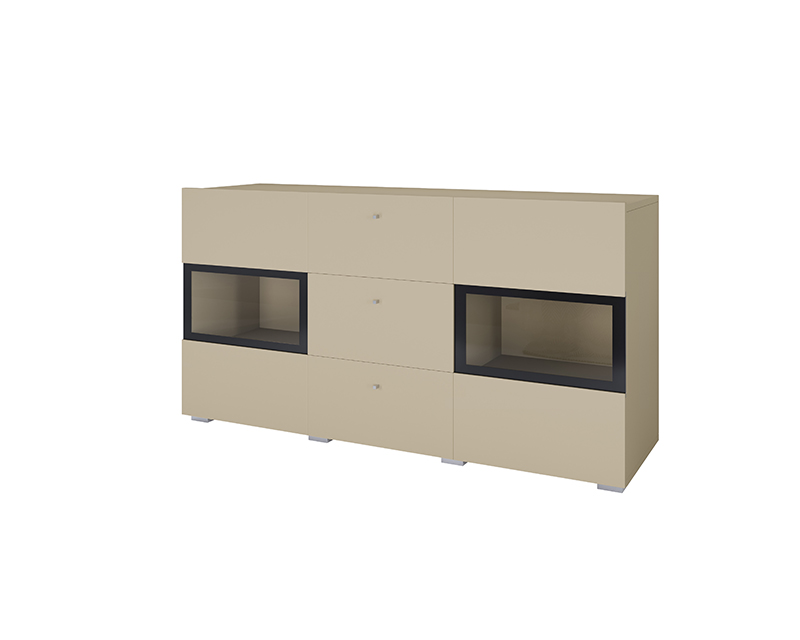 Lorenzo vitrines komód beige
