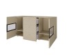 Lorenzo vitrines komód beige