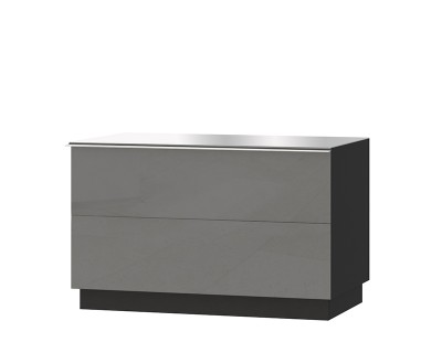 Russell 1 ajtós TV komód fekete/fényes szürke