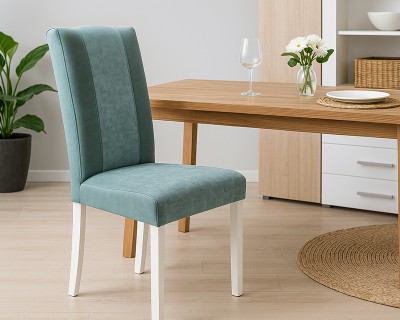 Biella étkezőszék fehér / kék