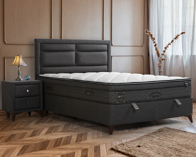 Hermes boxspring ágy 120 antracit