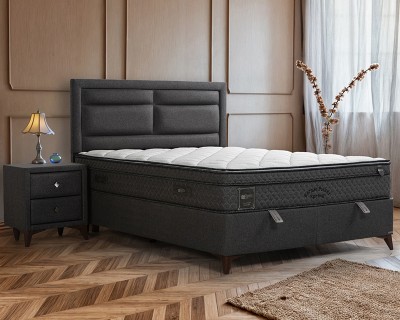 Hermes boxspring ágy 160 antracit