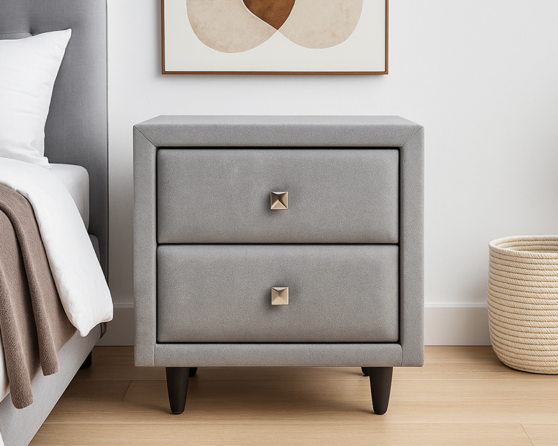 Flora éjjeliszekrény szürke