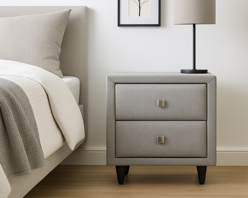 Flora éjjeliszekrény szürke