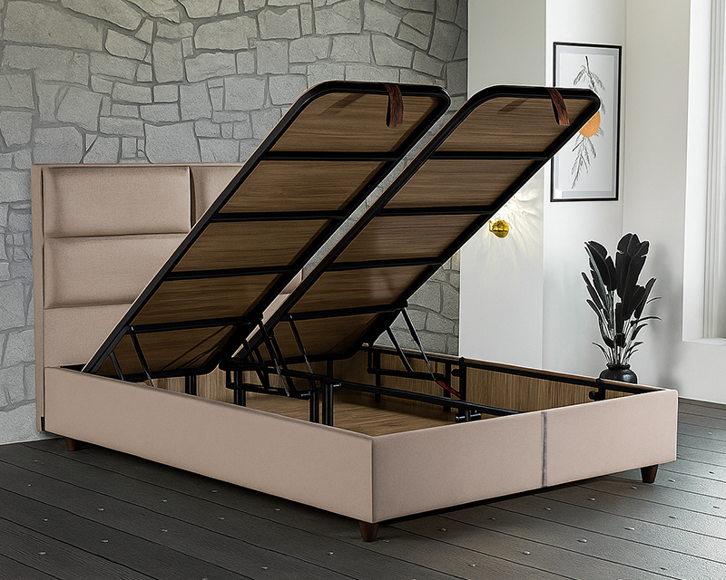 Sunset New boxspring ágy 140x200 krém
