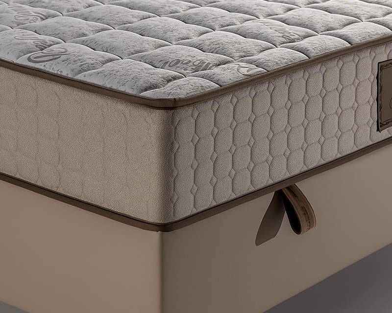 Sunset New boxspring ágy 140x200 krém
