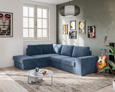 Giovanni sarokgarnitúra jobbos kék