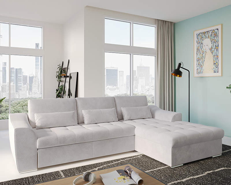 Owen sarokgarnitúra balos szürke