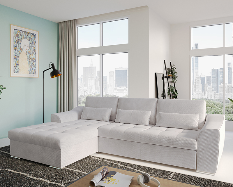 Owen sarokgarnitúra jobbos szürke