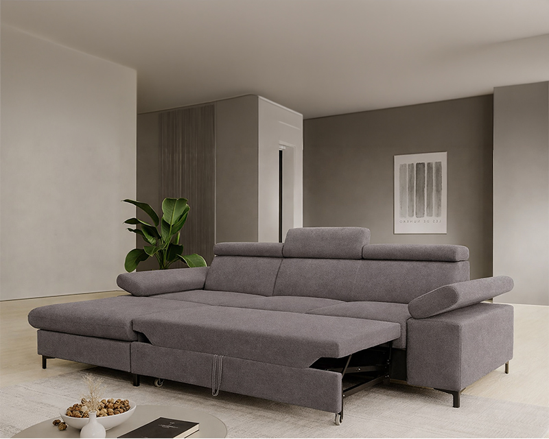 Dolce sarokgarnitúra jobbos sötét szürke