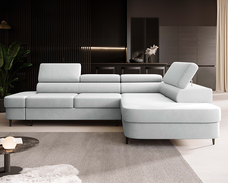 Pietro sarokgarnitúra balos szürke