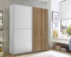 Berlin tolóajtós szekrény fehér / karlstadt tölgy