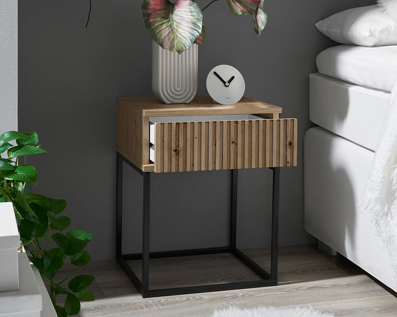 Mary éjjeliszekrény 1 fiókos artisan tölgy