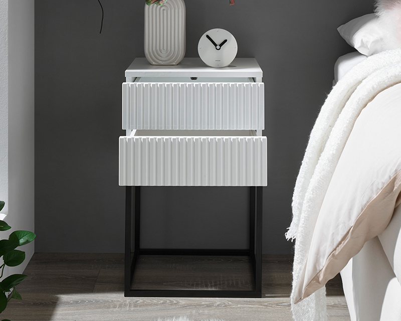 Mary éjjeliszekrény 2 fiókos fehér