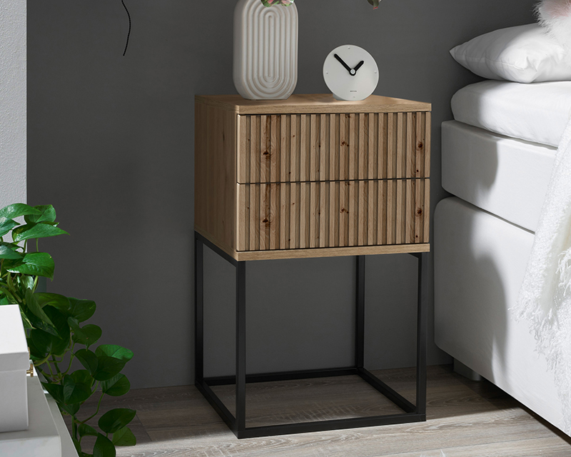 Mary éjjeliszekrény 2 fiókos artisan tölgy