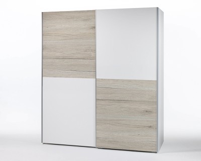 Messina tolóajtós szekrény fehér / san remo