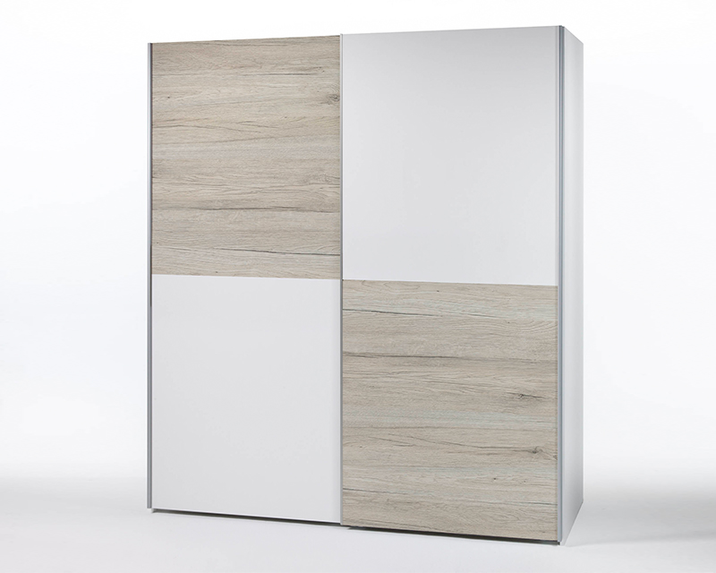 Messina tolóajtós szekrény fehér / san remo