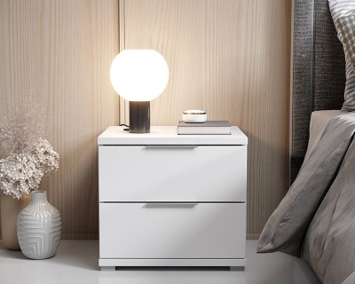 Smile éjjeliszekrény 2 fiókos fehér