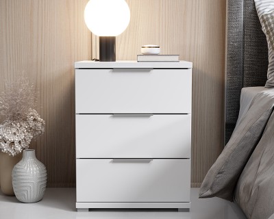 Smile éjjeliszekrény 3 fiókos fehér
