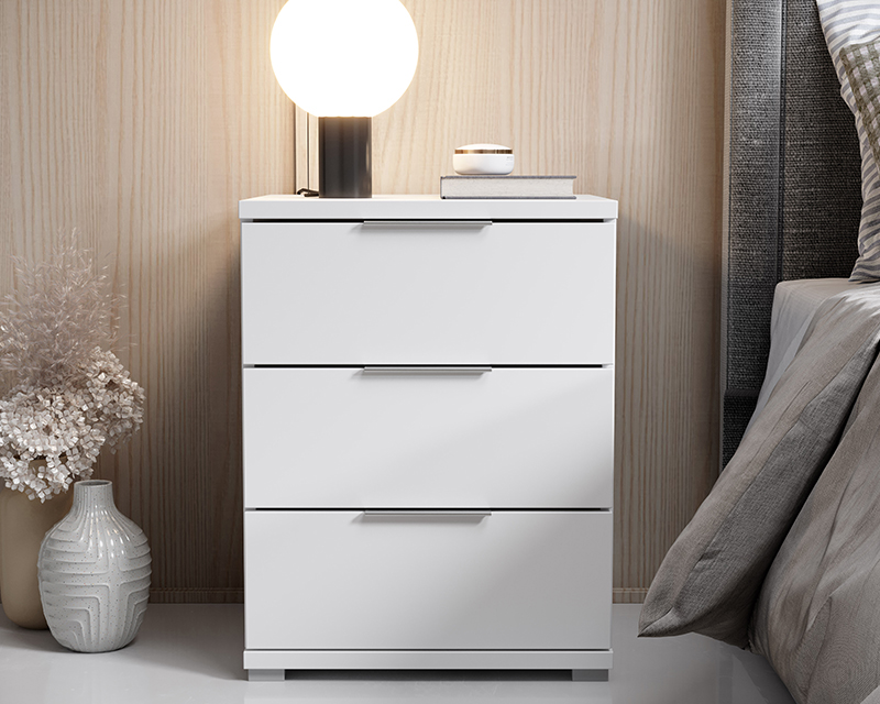 Smile éjjeliszekrény 3 fiókos fehér