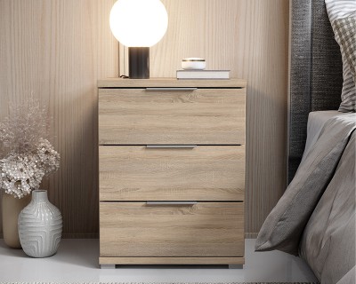 Smile éjjeliszekrény 3 fiókos sonoma tölgy