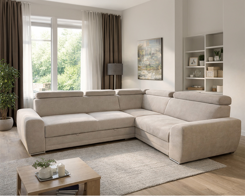 Monique sarokgarnitúra balos beige