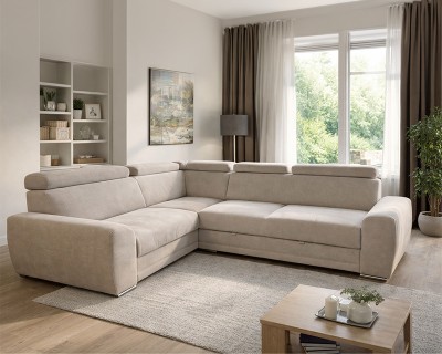 Monique sarokgarnitúra jobbos beige