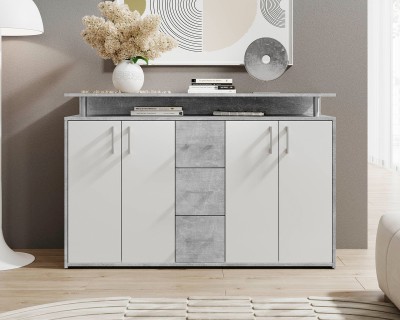 Drift komód beton/fehér