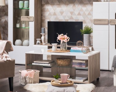 Bert dohányzóasztal szürke tölgy