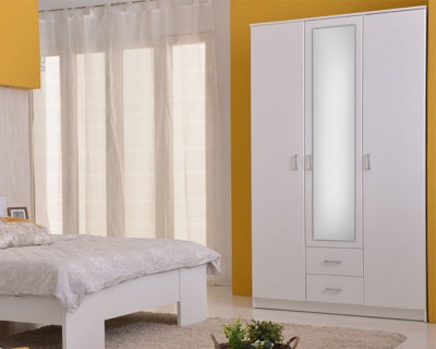 Barcelona 3A2F tükrös szekrény fehér