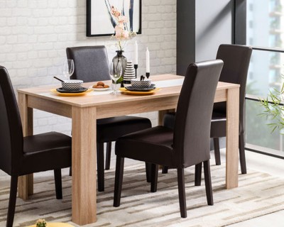 Domus étkezőasztal sonoma tölgy /  fehér