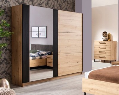 Las Palmas tolóajtós tükrös szekrény