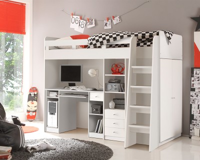 Happy emeletes ágy fehér