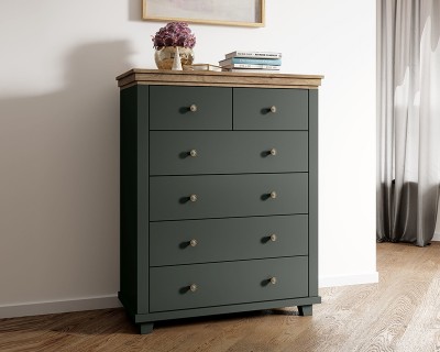 Caprice 6F komód zöld