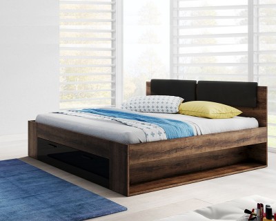 Alex ágykeret 160 öreg tölgy/magasfényű fekete