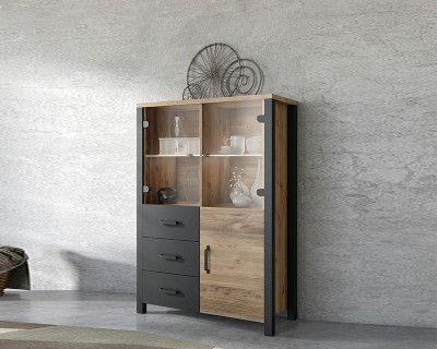 Penthouse vitrines komód 3A3F appenzell fenyő