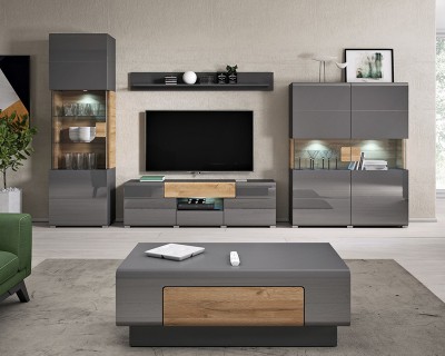 Sevilla elemes bútorcsalád anthrazit/gradson tölgy