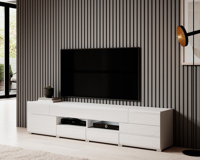 Sevilla széles TV komód fehér/f fehér