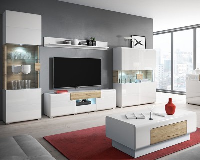 Sevilla elemes bútorcsalád fehér/san remo