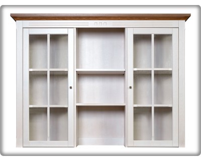 Castello 2A széles vitrines felső fehér/dió