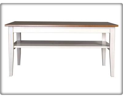 Castello széles dohányzóasztal fehér/dió