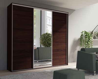 Grandioso tolóajtós szekrény 277 chocolate sonoma/tükör