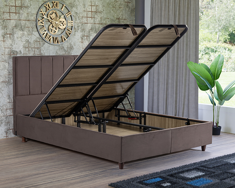 Olivia boxspring ágy 160x200 barna