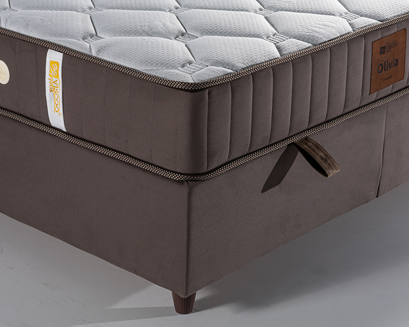 Olivia boxspring ágy 160x200 barna