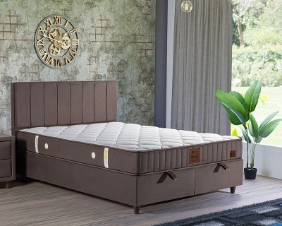 Olivia boxspring ágy 180x200 barna