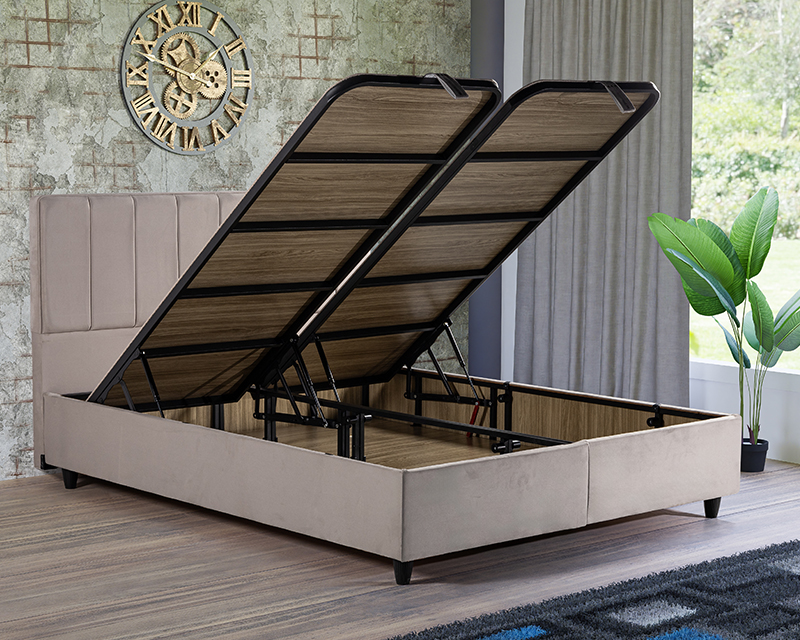 Olivia boxspring ágy 140x200 bézs